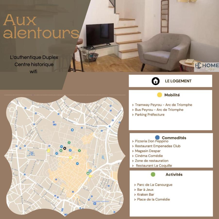 L'Authentique, Duplex, Centre Historique, Wifi Apartment มงต์เปอลิเยร์ ภายนอก รูปภาพ